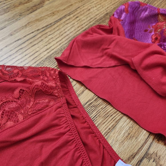 Savage X Fenty Lingerie Pyjama Set in Red - Picture 9 of 10